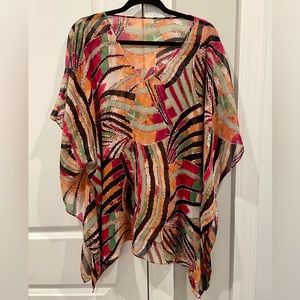 Chico’s Sheer Poncho, size S/M